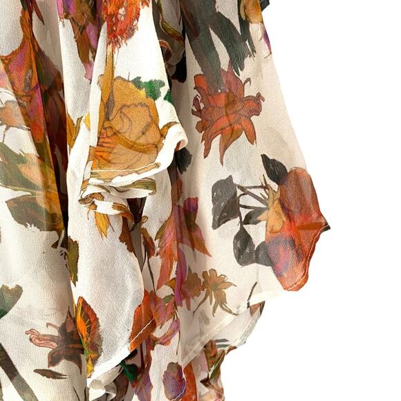 IRO Something Silk Dress Natural Cream Floral Print size 36 size small - Picture 9 of 10